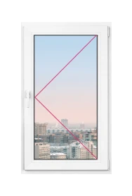 Одностворчатое окно Rehau Blitz 600x1000 - фото - 1